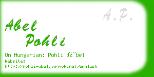 abel pohli business card